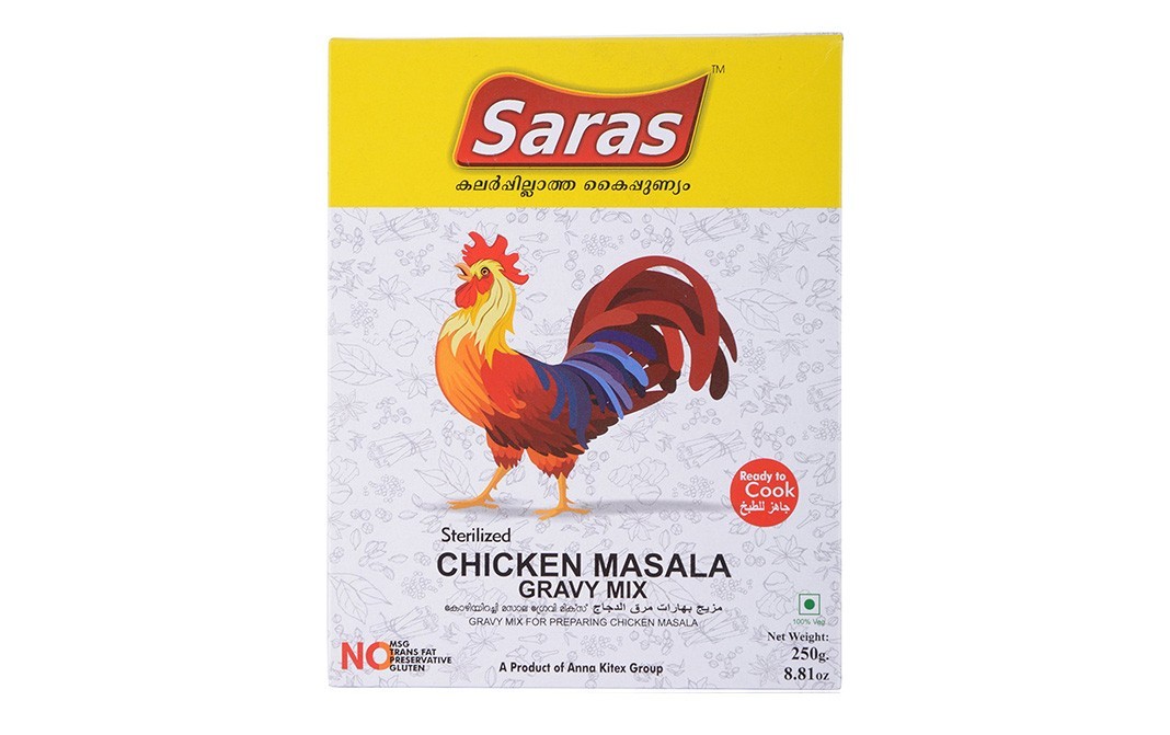 Saras Sterilized Chicken Masala Gravy Mix   Box  250 grams